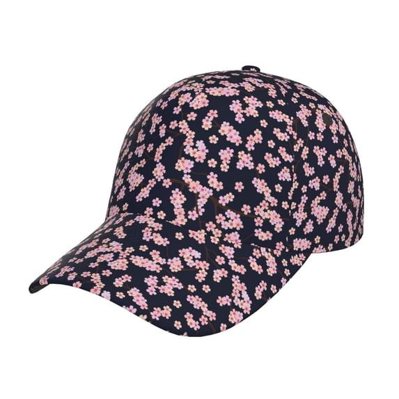 Honeii Flower Print Hat, Women's Baseball Hat Unisex Fit, Baseball Cap,Adjustable One Size