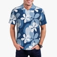 thumbnail image 1 of Honeii Flower print Polo Shirt, a classic short-sleeved, button-down golf shirt designed for men3X-Large, 1 of 6