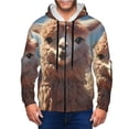 thumbnail image 1 of Honeii Fluffy Alpaca Mountain Meadow Print Hoodies for Men, Pullover & Full Zip, Breathable Zip up Hoodie, Sweatshirt-X-Large, 1 of 5