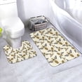 thumbnail image 1 of Honeii Flying Bees1 Pattern Bathroom Anti-Skid Pad Bathroom Mat Vintage Seamless Pattern Not-Slip Toilet Rug Set, 1 of 6
