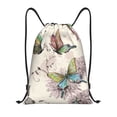 thumbnail image 1 of Honeii Flying Butterflies-1 Print Drawstring Backpack,Drawstring Bags String Backpack Gym Cinch Sack Backpack Sport Bag Draw-Small, 1 of 6