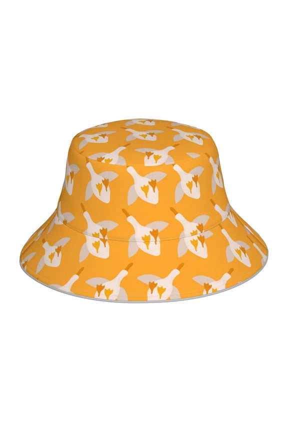 Flying Ducks for Unisex Bucket Hat Waterproof Rain Hat Reversible Shiny Rave Bucket Hat for Concert Festival Boonie Cap