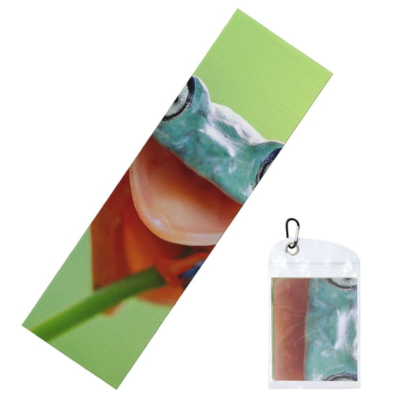 Honeii Flying Frog On Branch Print Instant Cooling Sports Towel,40"x12" Cooling Towel,Quick-Drying Towel for Gym, Running, Yoga, and Outdoor Sports