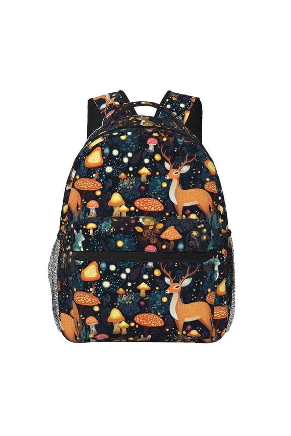 Forest Elf Print Backpack for Both Men and Women, Basic Bookbag for College, Work, or Travel,Rucksack Computer Bag-One Size