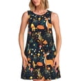thumbnail image 1 of Honeii Forest Elf Print Women's Sleeveless Dress, Loose Fit Casual Dress for Women, Summer Fashion Dress, 1 of 7