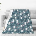 thumbnail image 1 of Honeii Forest Rabbit Print Fleece Blanket - Throw Blanket for Bed, Sofa, Couch, Camping, and Travel , Microplush Ultra Soft Warm Blanket-40"x30", 1 of 7