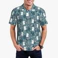 thumbnail image 1 of Honeii Forest Rabbit print Polo Shirt, a classic short-sleeved, button-down golf shirt designed for menXX-Large, 1 of 6