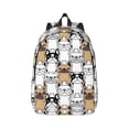thumbnail image 1 of Honeii French Bulldog 2 Print Canvas College Laptop Backpack, Durable Rucksack Travel Notebook Bag School Backpack Book Bag for Men Women-Small, 1 of 7