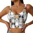 thumbnail image 1 of Honeii French Bulldog 2 patten Workout Crop Tank Top for Women Yoga Tank Tops Athletic Sports Shirts Exercise Undershirts,Sports Bra,Sports vest-X-Large, 1 of 1