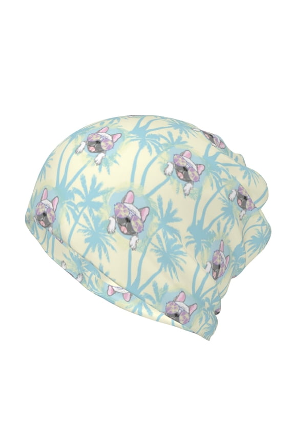 French Bulldog 3 Print Winter Beanie Daily Hat - Thermal Polar Fleece Ski Running Hat Skull Cap for Men and Women,Beanie