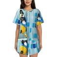 thumbnail image 1 of Honeii French Bulldog Dog in a Bathtub for Women's Summer Pajama Set featuring Soft Short Sleeve Shirt & Matching Bottoms with Convenient Pockets for Relaxed Home Wear-4X-Large, 1 of 6