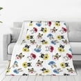 thumbnail image 1 of Honeii French Bulldog With Coffee Cup Print Fleece Blanket - Throw Blanket for Bed, Sofa, Couch, Camping, and Travel , Microplush Ultra Soft Warm Blanket-50"x40", 1 of 7