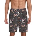 thumbnail image 1 of Honeii French Bulldogs Print Men's Pajama Sleepwear Shorts - a comfy pajama bottom and lounge short for Relaxed Home Wear-4X-Large, 1 of 6
