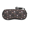thumbnail image 1 of Honeii French Bulldogs Print Neoprene Glasses Case,Spacious for Sunglasses and Eyeglasses,Zipper Eyeglass Case With Belt Clip, 1 of 3