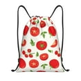 thumbnail image 1 of Honeii Fresh Red Tomato Print Drawstring Backpack,Drawstring Bags String Backpack Gym Cinch Sack Backpack Sport Bag Draw-Medium, 1 of 6