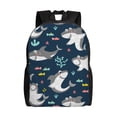thumbnail image 1 of Honeii Friendly Smiling Sharks Print Laptop Backpack for Work, College, Travel, Daily Backpacks for Men Women, Sport Rucksack,Computer Bag, 1 of 8