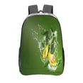 thumbnail image 1 of Honeii Friut Avocado Print Clear Backpack Heavy Duty Transparent Bag 17" See Through BookBag for Women Men Adults Work Festival Sports Travel, 1 of 7
