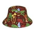 thumbnail image 1 of Honeii Frogs and Mushrooms for Unisex Bucket Hat Waterproof Rain Hat Reversible Shiny Rave Bucket Hat for Concert Festival Boonie Cap, 1 of 6