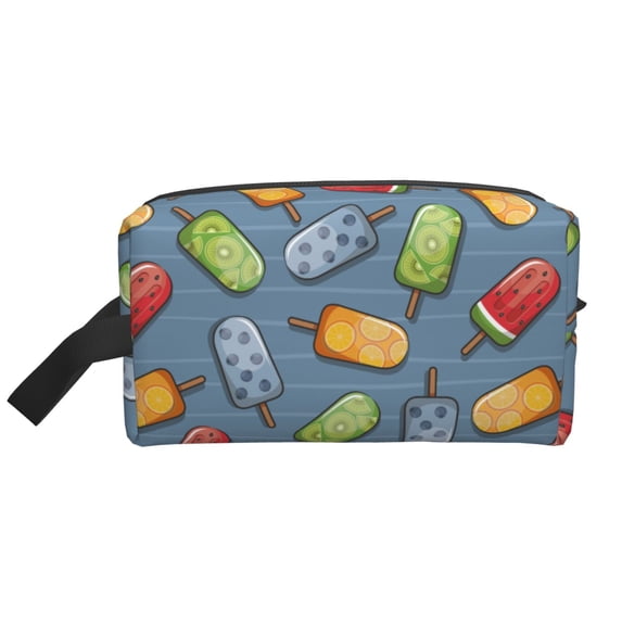 Honeii Fruit Ice Cream Print Multi-Purpose Storage Bag,Hanging Dopp Kit,Small Toiletry Bag for Traveling for Toiletries, Makeup, and Small Essentials