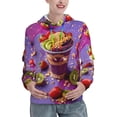 thumbnail image 1 of Honeii Fruit Parfait Colorful Pattern Womens Oversized Hoodies Long Sleeve Sweatshirts Pullover Fall Outfits with Pocket-X-Large, 1 of 7