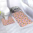 thumbnail image 1 of Honeii Fruit Pattern Bathroom Anti-Skid Pad Bathroom Mat Vintage Seamless Pattern Not-Slip Toilet Rug Set, 1 of 6