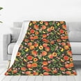 thumbnail image 1 of Honeii Fruits Peach Print Fleece Blanket - Throw Blanket for Bed, Sofa, Couch, Camping, and Travel , Microplush Ultra Soft Warm Blanket-80"x60", 1 of 7