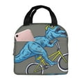 thumbnail image 1 of Honeii Fun Riding Dinosaur Print Lunch Bag Women, Lunch Box Lunch Bag for Women Adult Men, Small Leakproof Cute Lunch Tote Large Capacity Reusable, 1 of 8