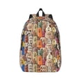 thumbnail image 1 of Honeii Funny Dogs Family Print Canvas College Laptop Backpack, Durable Rucksack Travel Notebook Bag School Backpack Book Bag for Men Women-Small, 1 of 7