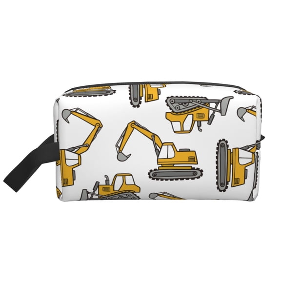 Honeii Funny Excavator Print Multi-Purpose Storage Bag,Hanging Dopp Kit,Small Toiletry Bag for Traveling for Toiletries, Makeup, and Small Essentials