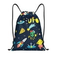thumbnail image 1 of Honeii Funny Spaceships Print Drawstring Backpack,Drawstring Bags String Backpack Gym Cinch Sack Backpack Sport Bag Draw-Small, 1 of 6