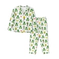 thumbnail image 1 of Honeii Funny Toad Print Women's Pajama Sets Long Sleeve Button Down Sleepwear Nightwear Soft Pjs Lounge Sets 2PCS-Large, 1 of 7