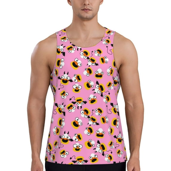 Honeii Funny corn spider web A Pattern Men's Workout Tank Top Casual Sleeveless Gym Muscle Shirts Bodybuilding Tee-3X-Large