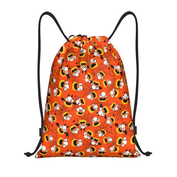 Honeii Funny corn spider web Print Drawstring Backpack,Drawstring Bags String Backpack Gym Cinch Sack Backpack Sport Bag Draw-Medium
