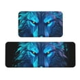 thumbnail image 1 of Honeii Futuristic Blue Light Wolf Print Kitchen Mat [2 PCS] for Floor, Waterproof Non-Slip Rugs, Kitchen Decor,Standing Mat for Floor,Office, Sink, Laundry, 1 of 6