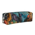 thumbnail image 1 of Honeii Galactic Jungle Dinosaurs Pattern Pencil Case, Pencil Pouch, Pencil Case Small, Pencil Pouch Aesthetic, PVC Pencil Pouch, Pencil Bag, Makeup Pouch, 1 of 7