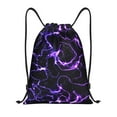 thumbnail image 1 of Honeii Galaxy Lightning Print Drawstring Backpack,Drawstring Bags String Backpack Gym Cinch Sack Backpack Sport Bag Draw-Small, 1 of 6