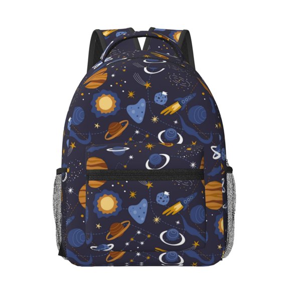 Honeii Galaxy Print Backpack for School,15.6 inch Laptop Back Pack for High School and College Students, Waterproof Computer Bookbag-One Size