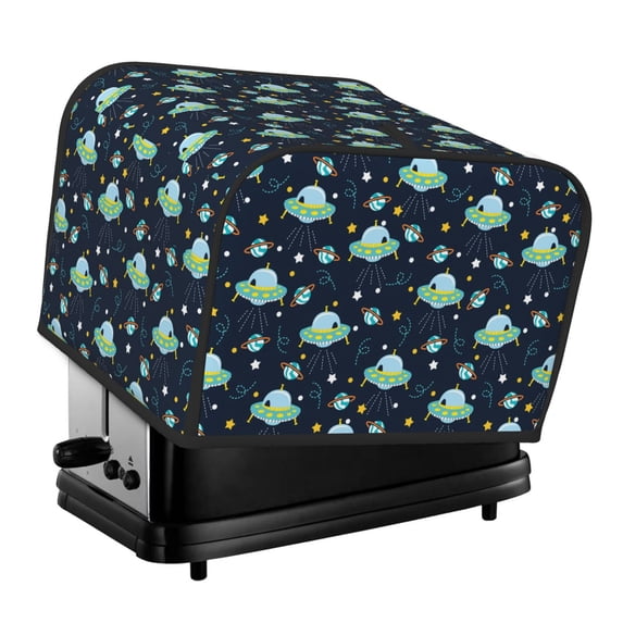 Honeii Galaxy With Ufo Print 4 slice Toaster Cover, Two Slice Toaster Dust-proof Cover For Kitchen Small Appliance and Fingerprint Protection