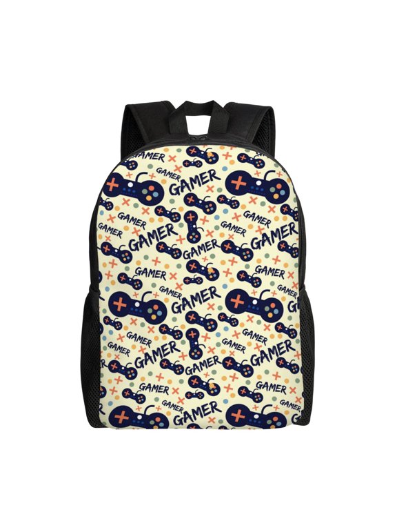 Game Controller Print Laptop Backpack for Work, College, Travel, Daily Backpacks for Men Women, Sport Rucksack,Computer Bag