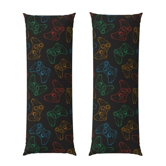 Honeii Gamepad Joystick Game Print Long Body Pillowcase 20x54 in,Body Pillow Cover with Zipper,Large Body Pillowcase,Soft Bed Decorative