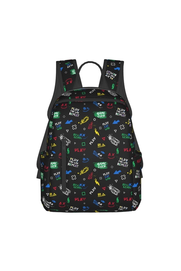 Gamepads Print Lightweight Backpacks,Carry on Backpack,Durable Backpack for School, Work & Travel