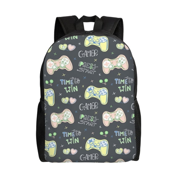 Honeii Gamers Print Laptop Backpack for Work, College, Travel, Daily Backpacks for Men Women, Sport Rucksack,Computer Bag