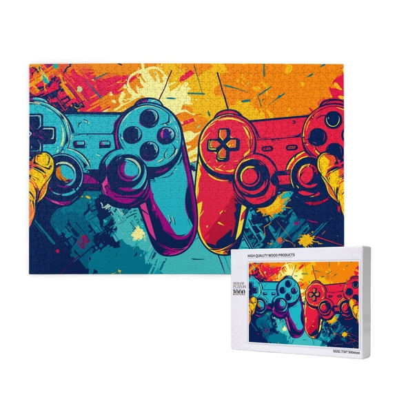 Honeii Gaming Pattern 1000 Piece Puzzles for Adults, Jigsaw Puzzles