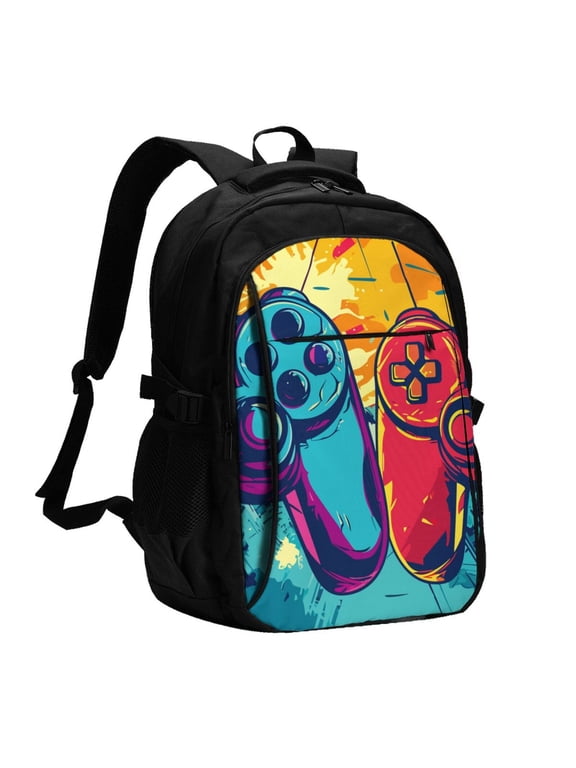 Gaming for Travel Laptop Backpack, Business Laptops Backpack with USB Charging Port, College High School Computer Bag for Men Women