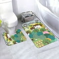 thumbnail image 1 of Honeii Garden Farm Pattern Bathroom Anti-Skid Pad Bathroom Mat Vintage Seamless Pattern Not-Slip Toilet Rug Set, 1 of 6