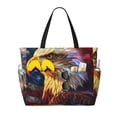 thumbnail image 1 of Honeii Geometric American Bald Eagle for Tote Bag with Adjustable Strap,Beach Bag, Waterproof Sandproof Beach Tote Bag, Large Capacity Foldable Beach Bags, 1 of 7