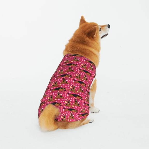 Honeii German Shepherd Dog Pattern 100% Cotton Dog Clothes Dog Costumes Doggie Shirts Puppy Shirt Pet Vest Tank Top Cat Tee-4X-Large