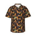 thumbnail image 1 of Honeii German Shepherd Dog Print Men’s Hawaiian Shirt,Classic Button-Down Short Sleeve Shirt, for Beach, Vacation, and Outdoor Activities,Large, 1 of 7