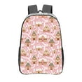thumbnail image 1 of Honeii Gingerbread Houses Pink Wonderland Print Clear Backpack Heavy Duty Transparent Bag 17" See Through BookBag for Women Men Adults Work Festival Sports Travel, 1 of 7