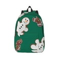 thumbnail image 1 of Honeii Gingerbread Snowman Cookies Print Canvas College Laptop Backpack, Durable Rucksack Travel Notebook Bag School Backpack Book Bag for Men Women-Medium, 1 of 7